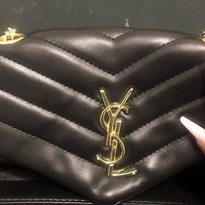 Black and gold YSL PURSE